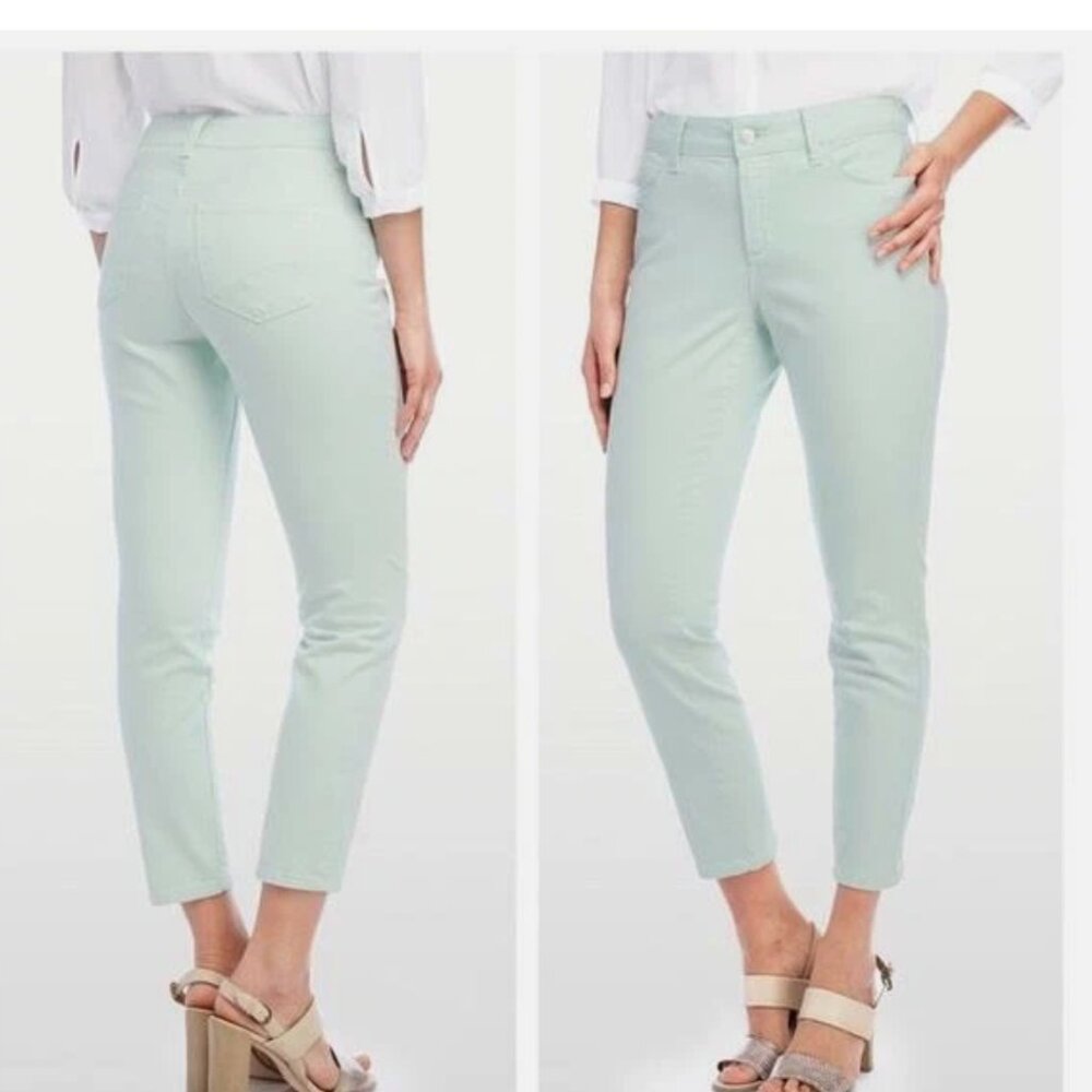 NYDJ size 12 Ankle Ambrosia light green jeans NWT